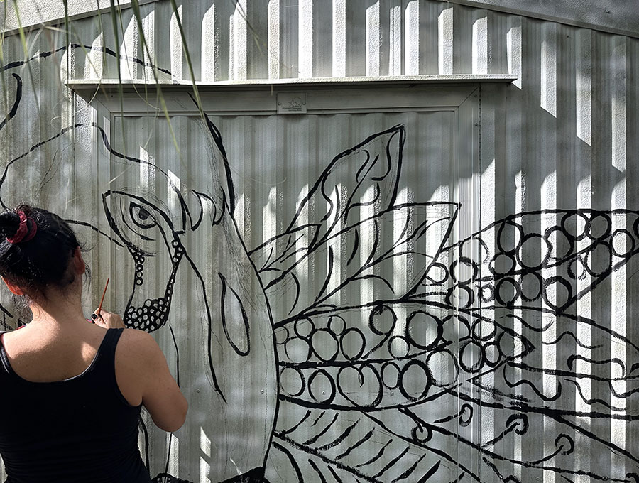Peruvian-born artist in Sarasota creating contemporary artwork inspired by culture and color